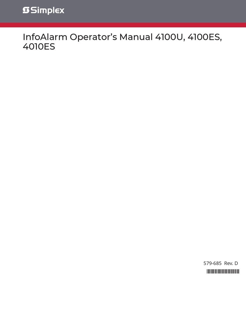 Simplex InfoAlarm 4100U Operator's manual