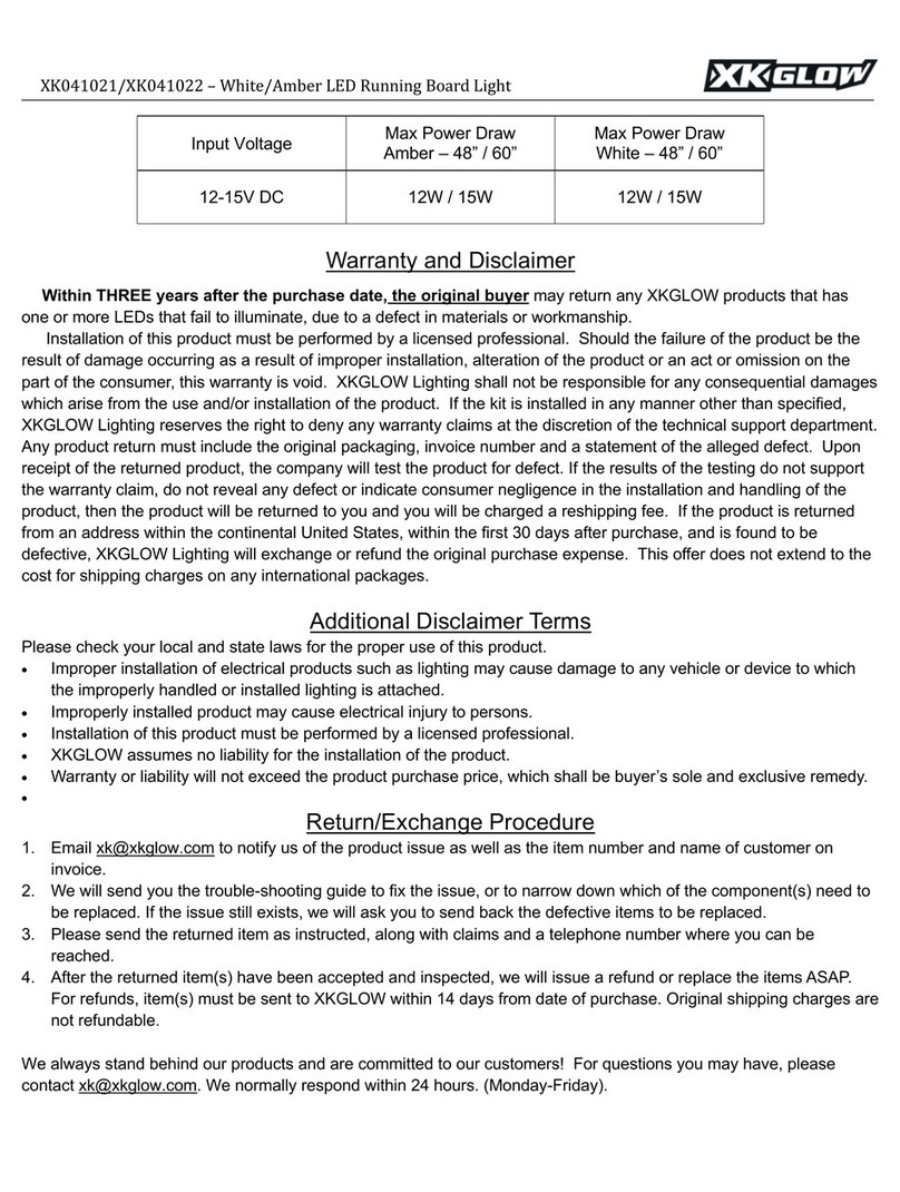 XKGlow XK041021 quick guide
