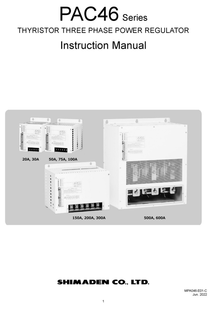 Shimaden PAC46 Series User manual