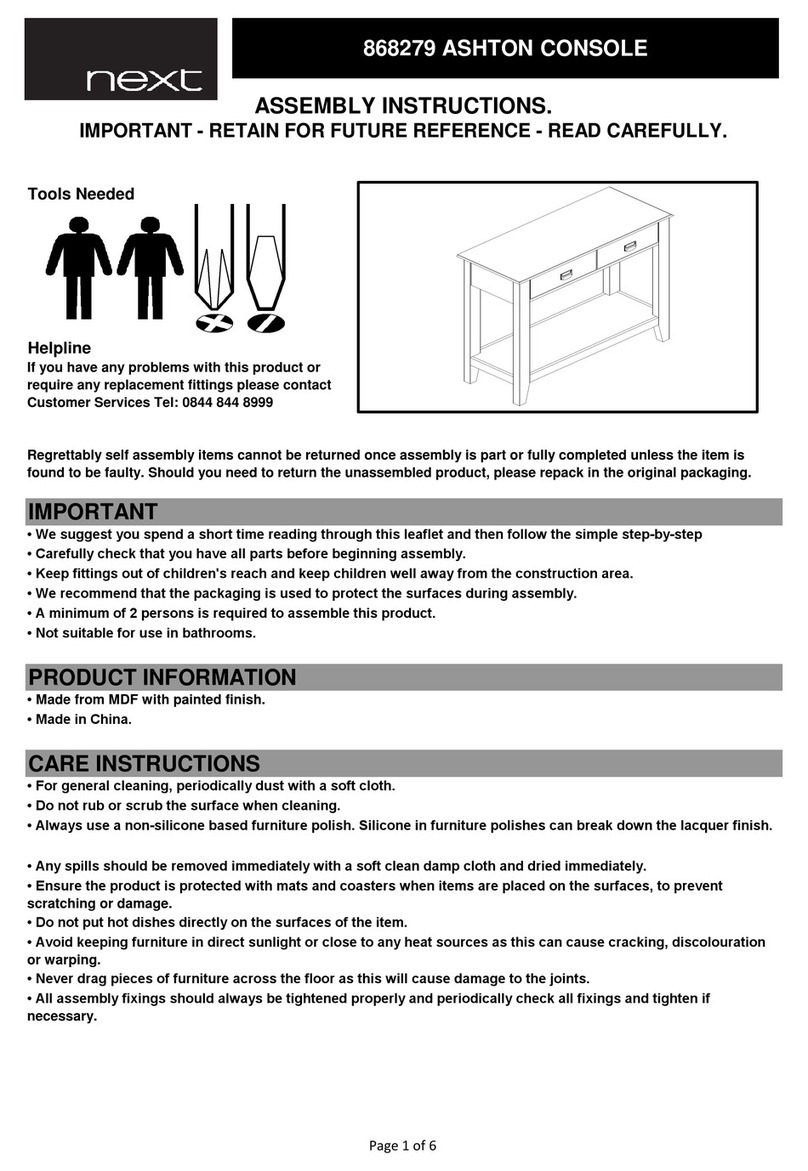 Next ASHTON 868279 Assembly instructions