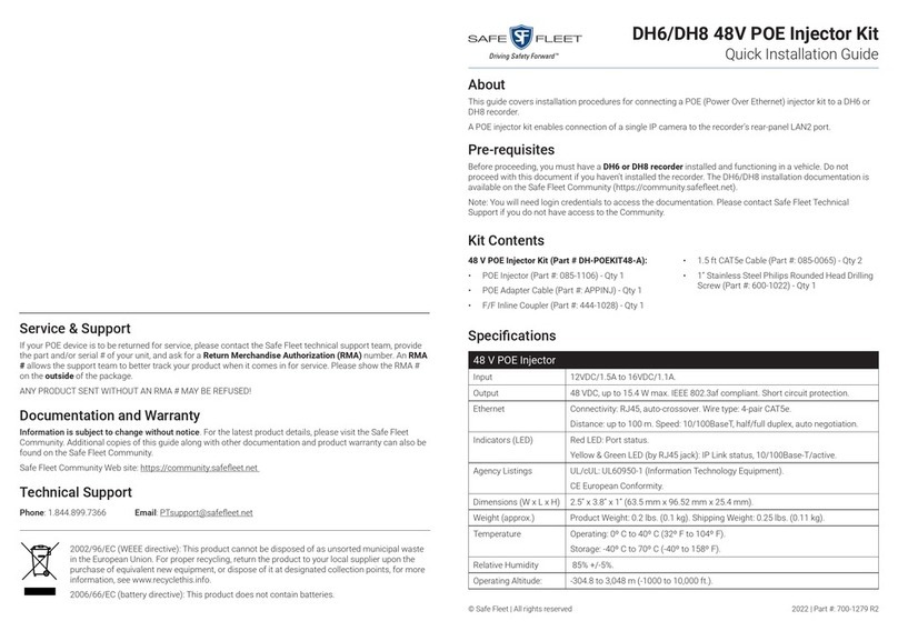 Safe Fleet DH6 Quick installation guide Safe Fleet DH6 Quick installation guide