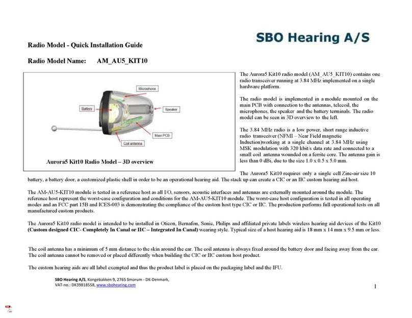 SBO Hearing Aurora5 Kit10 Quick installation guide