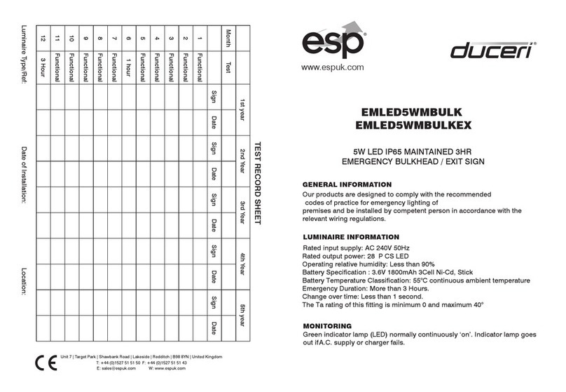 ESP Duceri EMLED5WMBULK manual