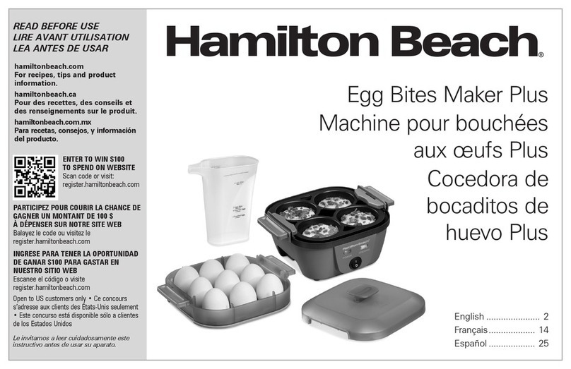Hamilton Beach Egg Bites Maker Plus User manual Hamilton Beach Egg Bites Maker Plus User manual