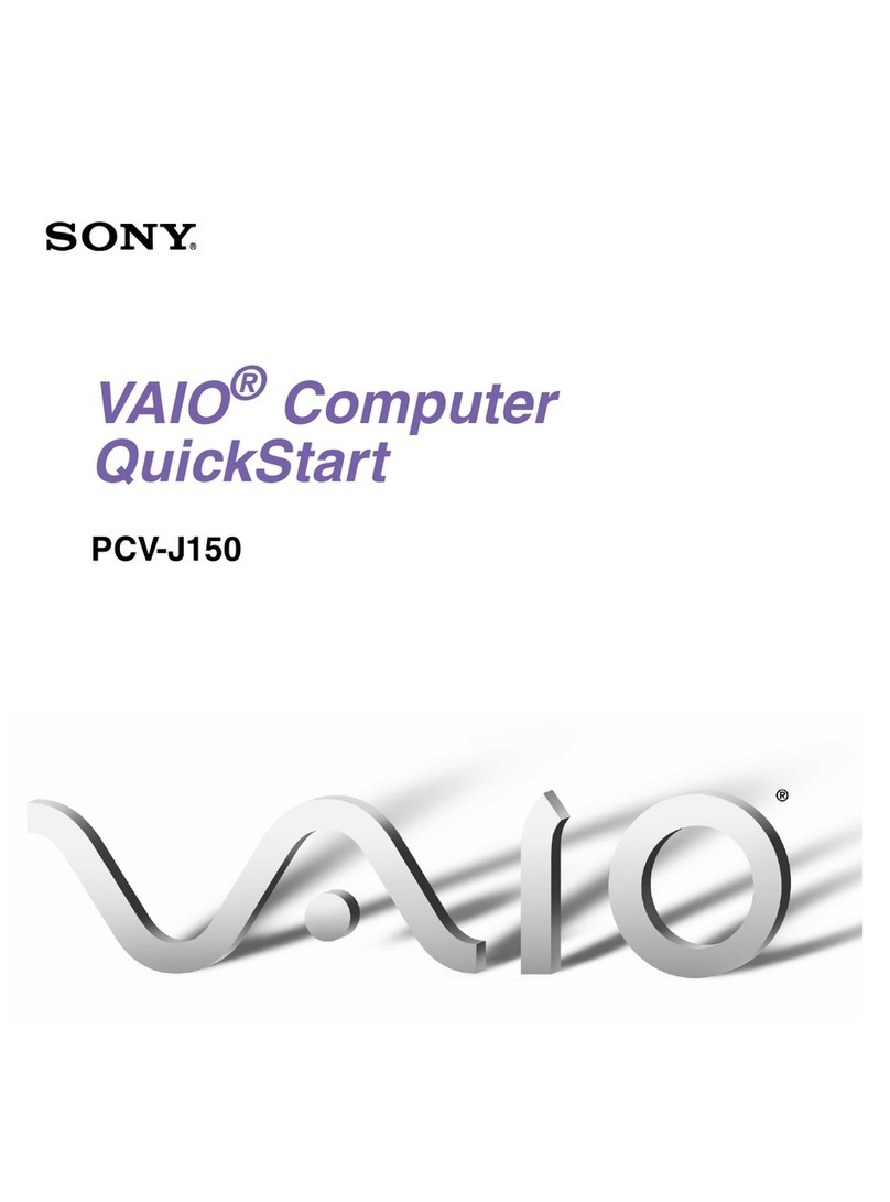 Sony PCV-J150 - Vaio Desktop Computer User manual