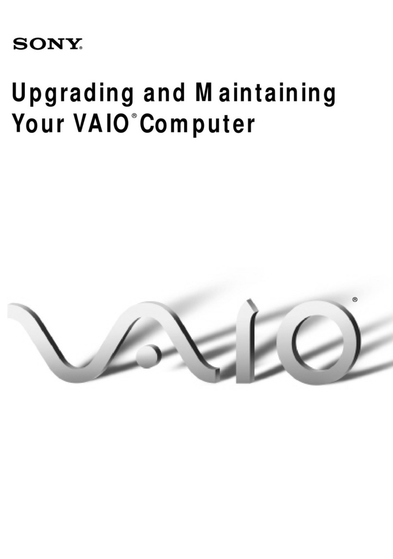 Sony PCV-J100 - Vaio Desktop Computer Upgrading and Maintaining