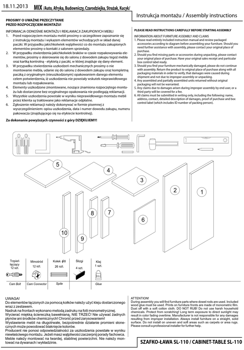 MIX SL-110 Assembly instructions MIX SL-110 Assembly instructions