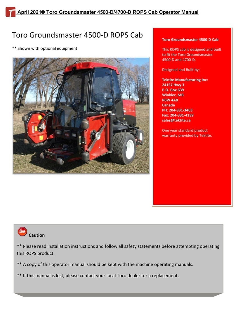 Toro Groundsmaster 4500-D Operator's manual