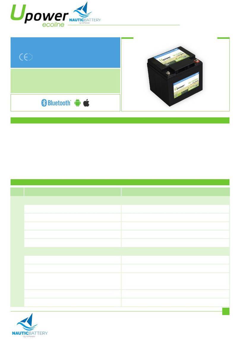 UPOWER Ecoline NauticBattery NA-12Li50BL User manual