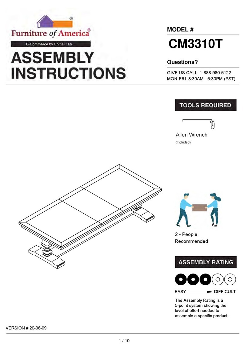 Enitial Lab Furniture of America CM3310T Assembly instructions Enitial Lab Furniture of America CM3310T Assembly instructions