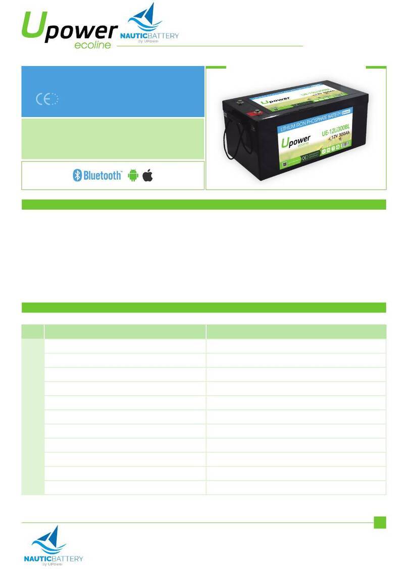 UPOWER Ecoline NauticBattery NA-12Li300BL quick start guide