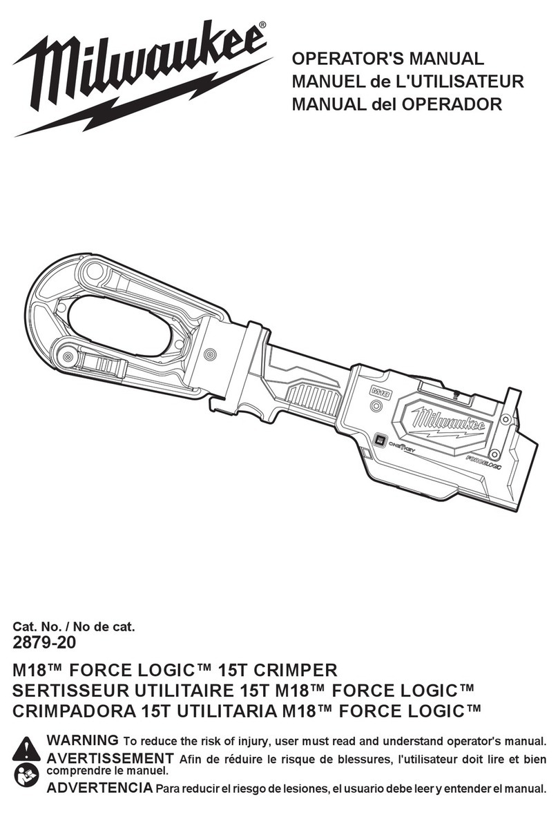 Milwaukee M18 FORCE LOGIC 2879-20 User manual