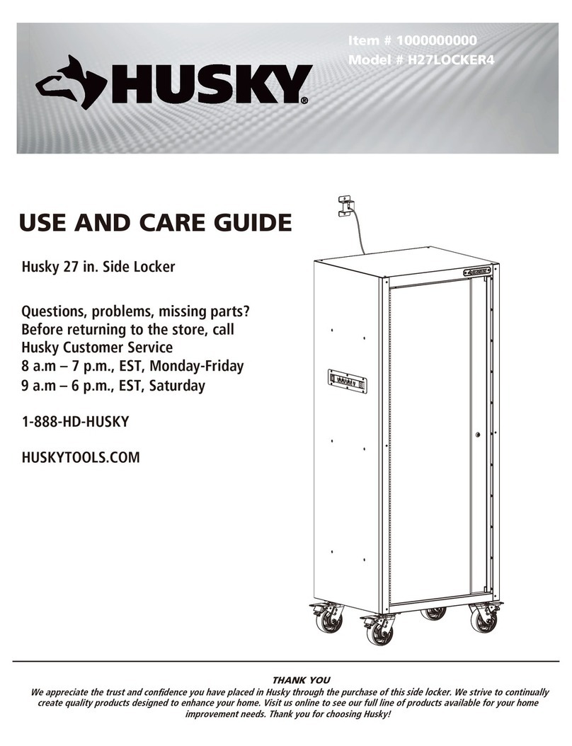 Husky H27LOCKER4 Use and care guide