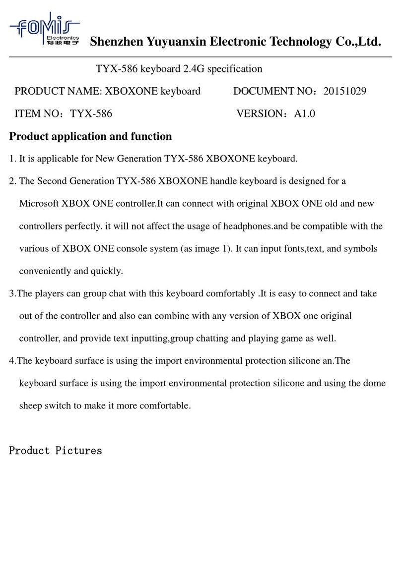 Fomis TYX-586 quick start guide
