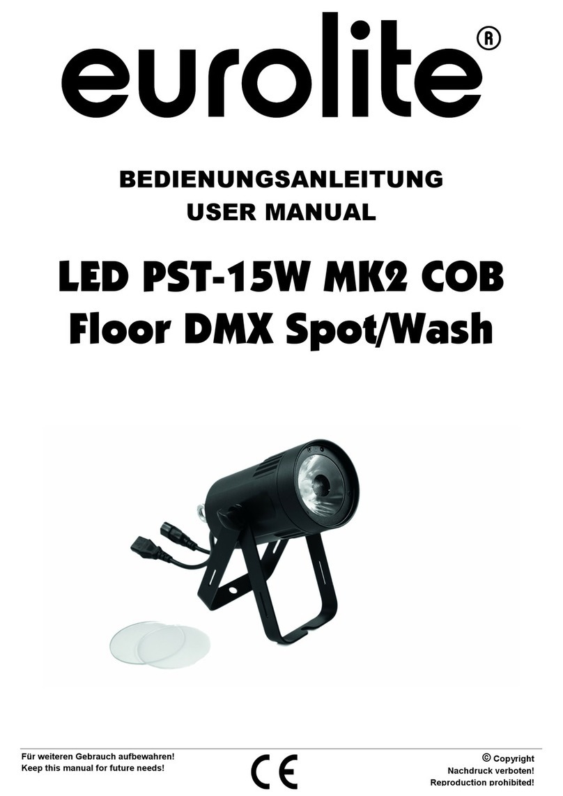 EuroLite LED PST-15W MK2 COB Floor DMX Spot/Wash user manual