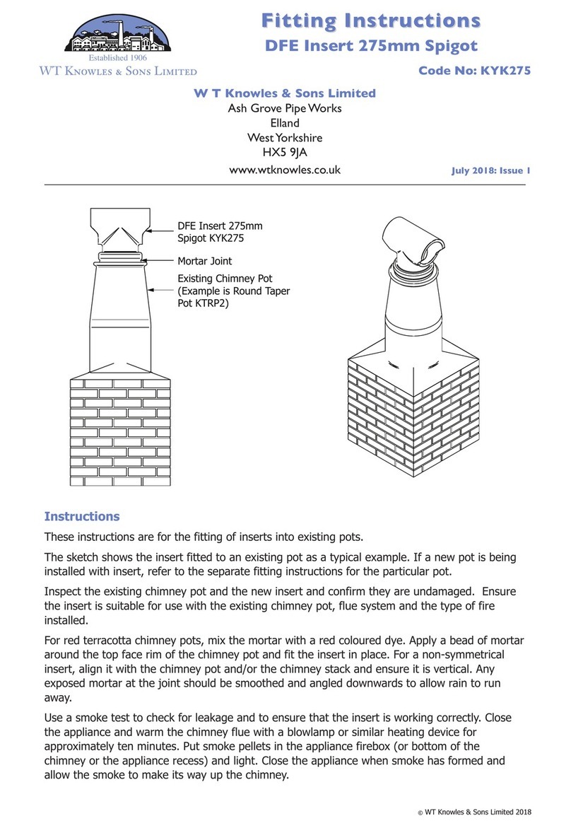 WT Knowles & Sons KYK275 Fitting instructions