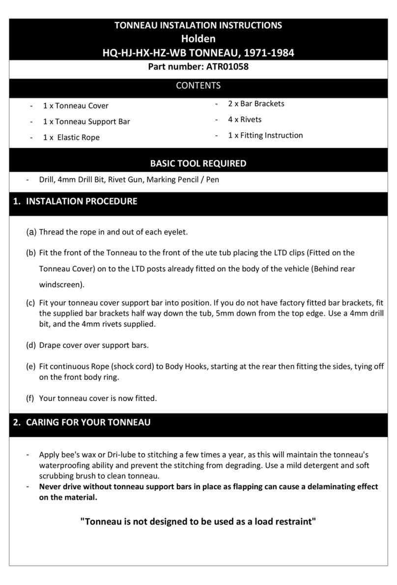 AUSSIE TONNEAU ATR01058 User manual AUSSIE TONNEAU ATR01058 User manual