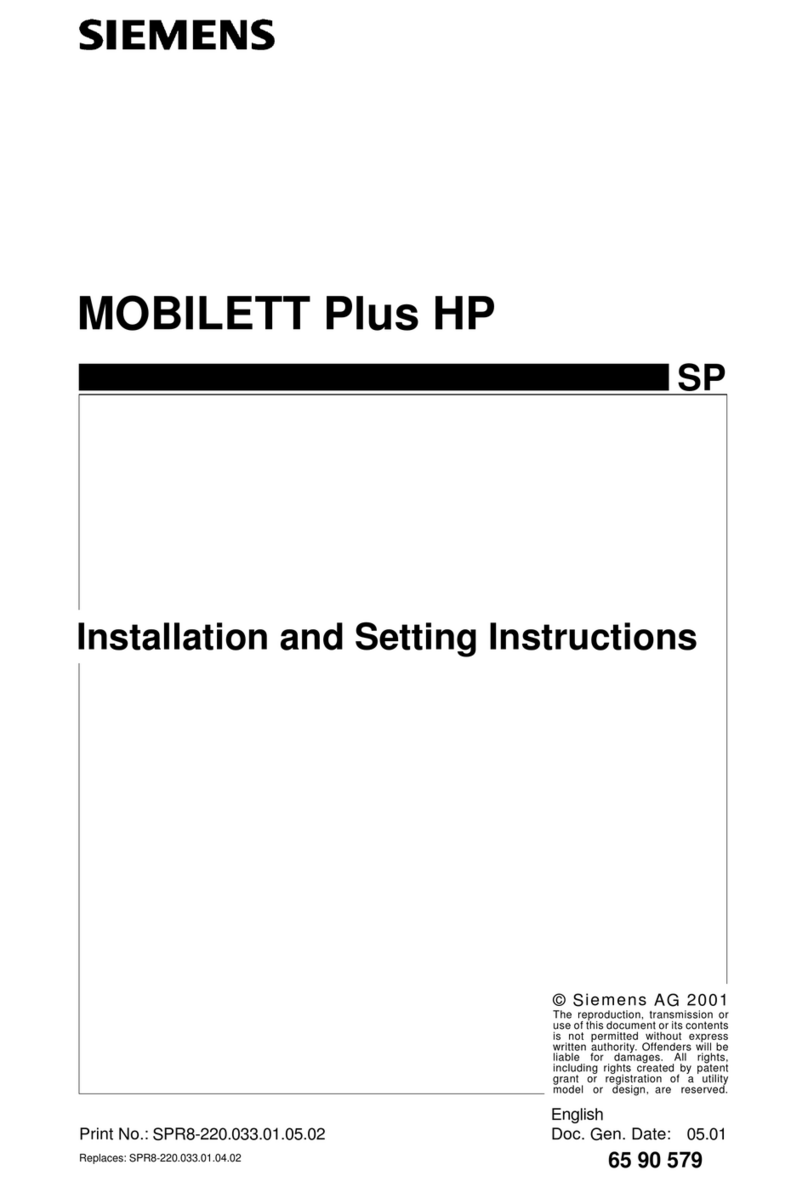 Siemens MOBILETT Plus HP User instructions