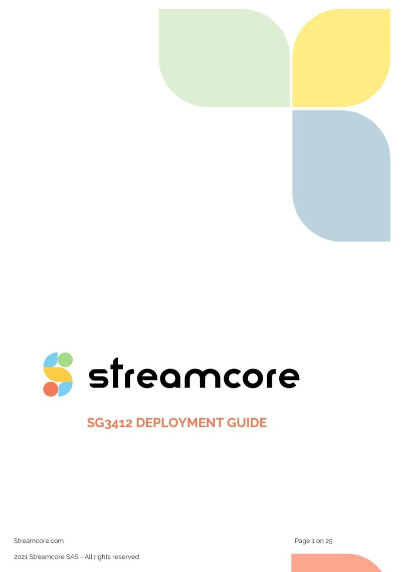 STREAMCORE SG3412 Deployment guide