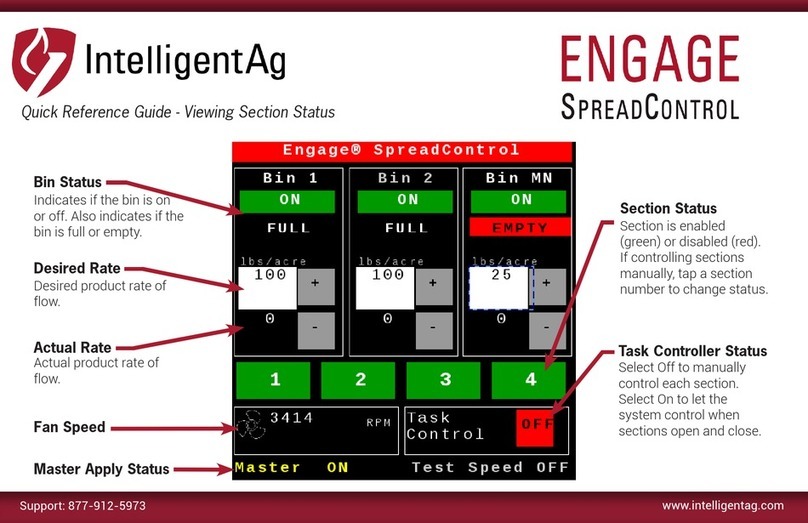 IntelligentAg ENGAGE SPREADCONTROL Quick reference guide IntelligentAg ENGAGE SPREADCONTROL Quick reference guide