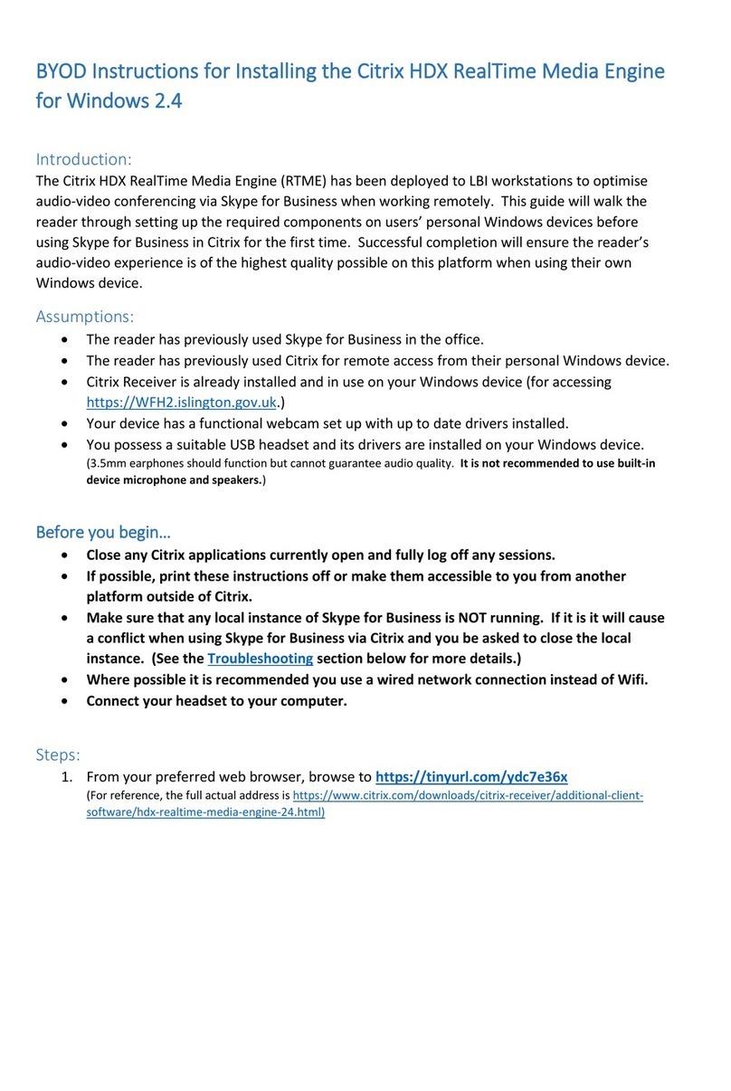 Citrix HDX RealTime Media Engine User manual