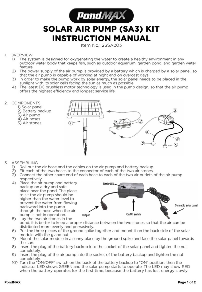 PondMAX 23SA203 User manual
