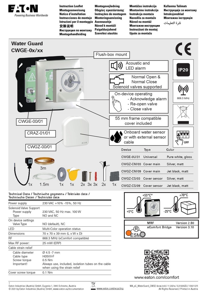 Eaton Water Guard CWGE-0 Series Manual