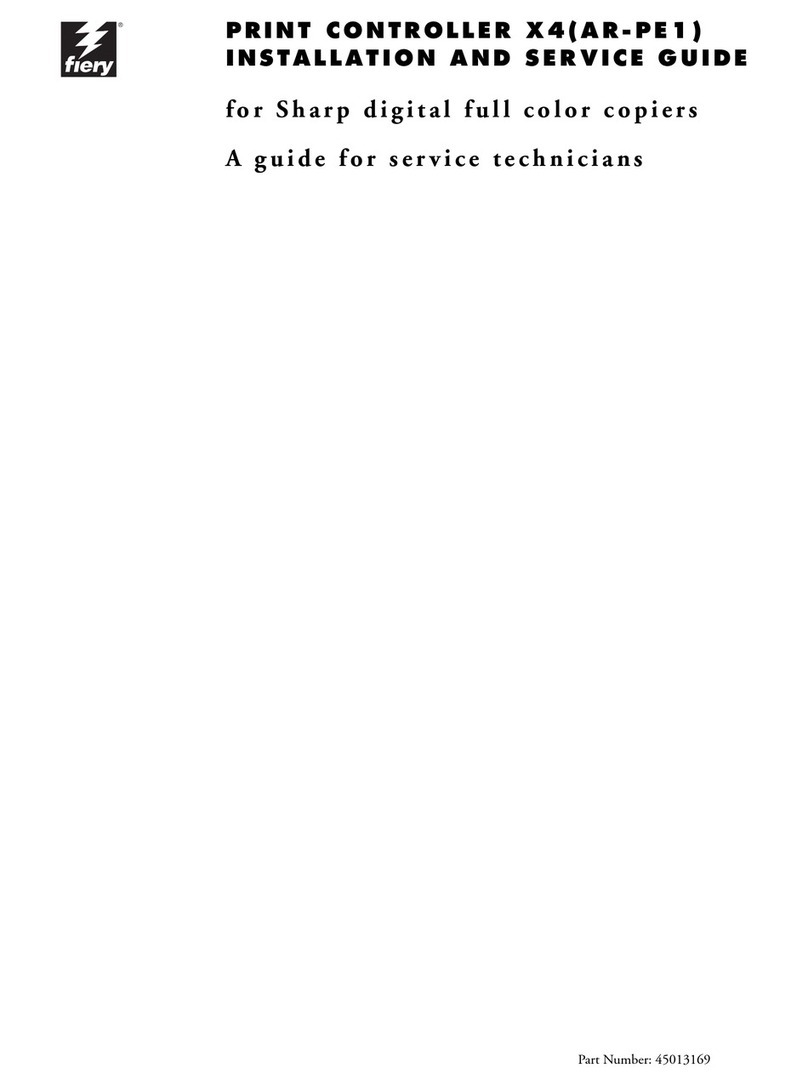 Fiery AR-PE1 Installation and service guide Fiery AR-PE1 Installation and service guide