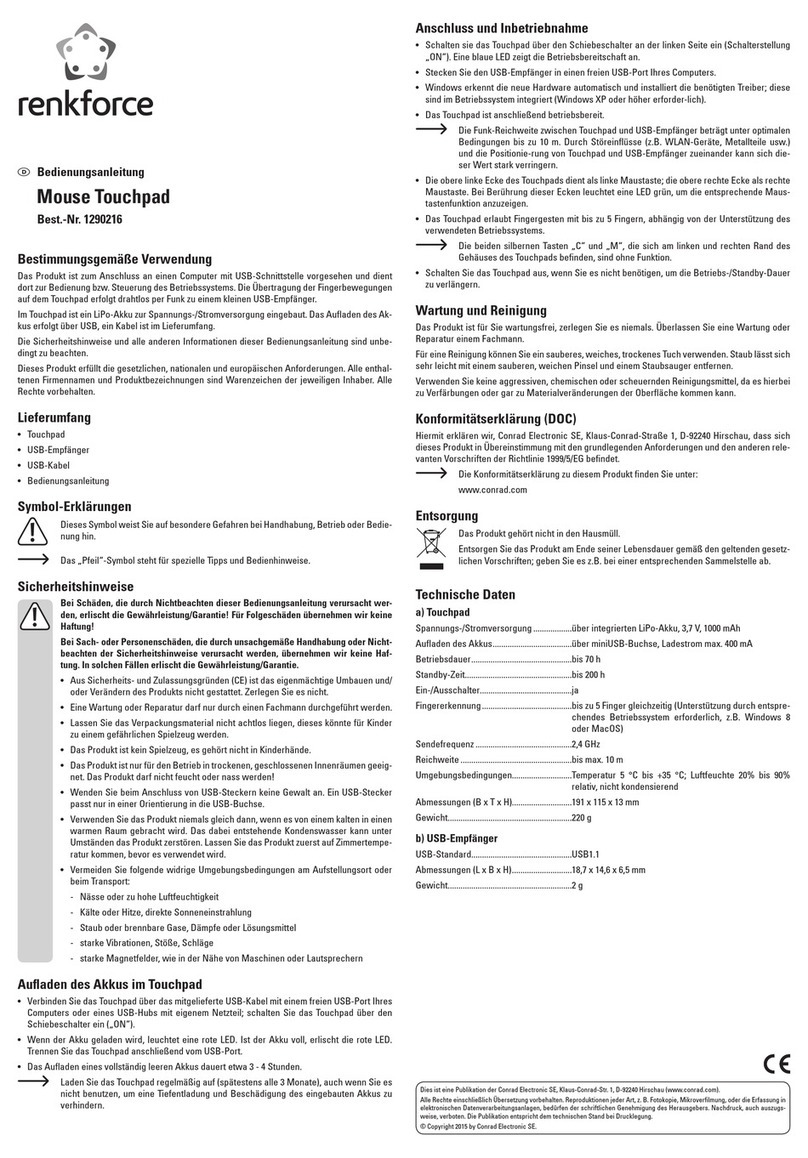 Renkforce 1290216 operating instructions