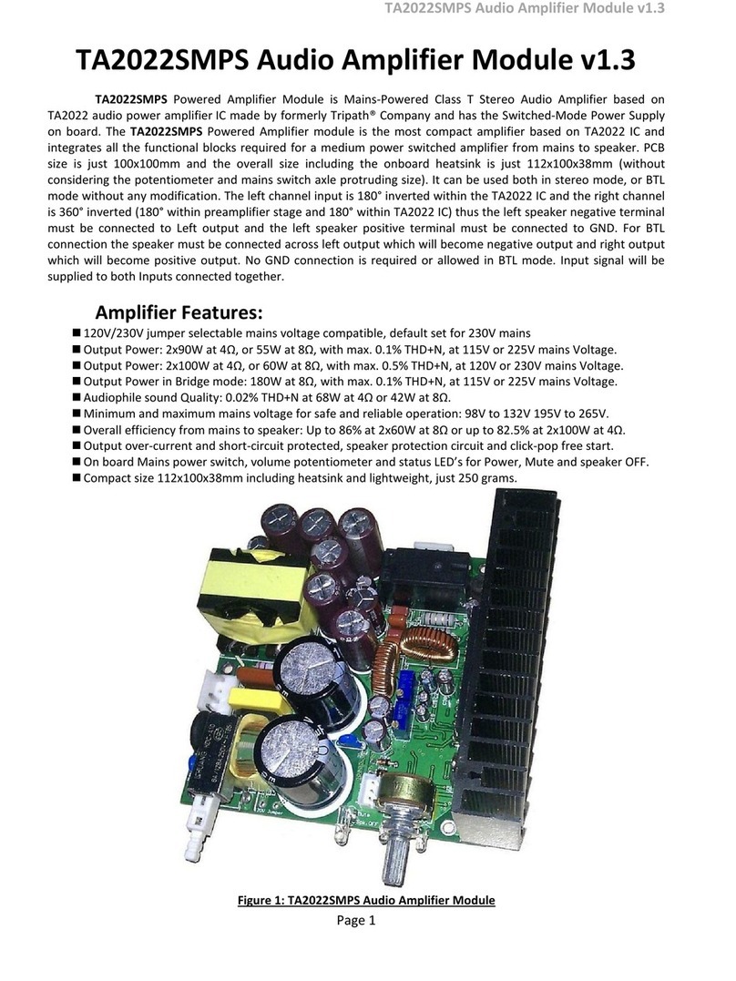 connex electronic TA2022SMPS manual