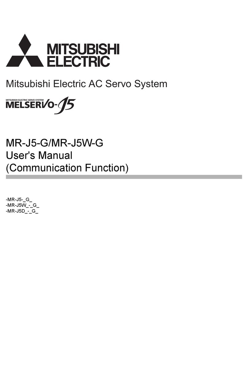 Mitsubishi Electric MR-J5-G Series User manual Mitsubishi Electric MR-J5-G Series User manual