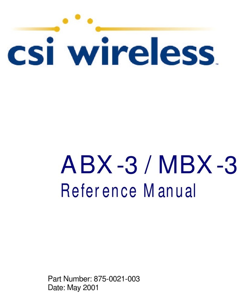 CSI Wireless ABX-3 User manual