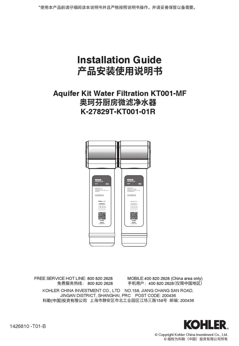 Kohler KT001-MF User manual
