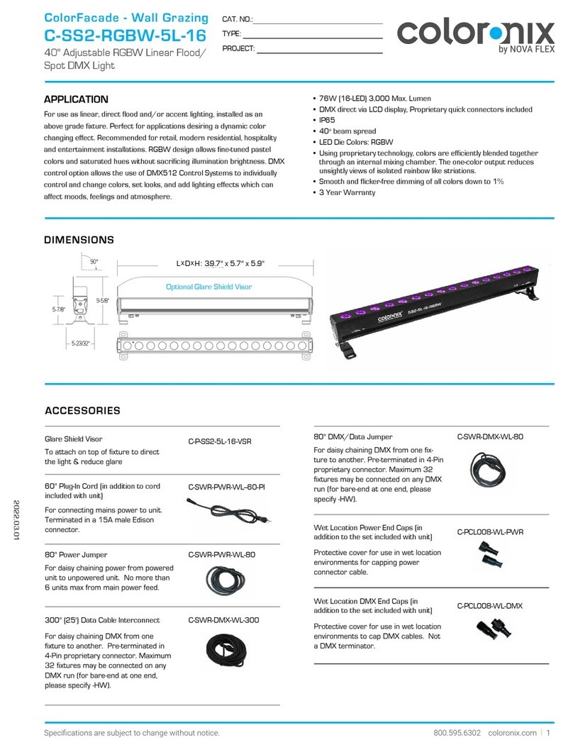 NovaFlex Coloronix C-SS2-RGBW-5L-16 User manual