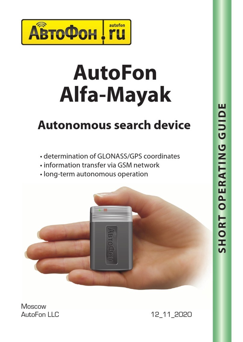 AutoFon Alfa-Mayak Short operating guide