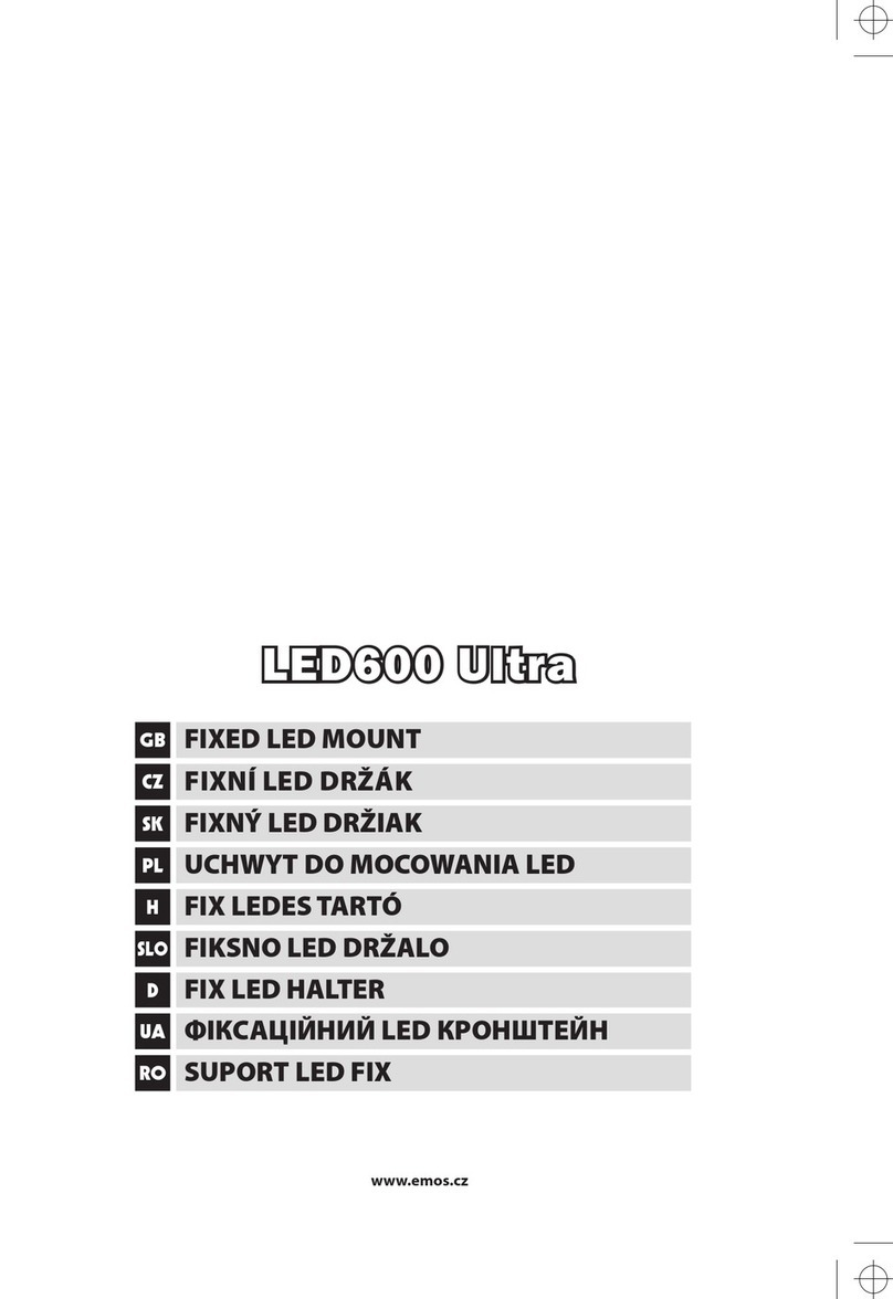 Emos LED600 Ultra installation instructions Emos LED600 Ultra installation instructions