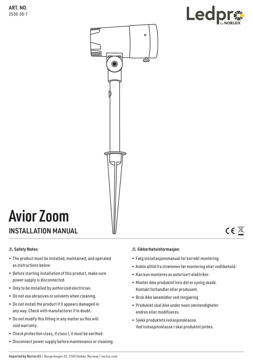 NORLUX Ledpro Avior Zoom installation manual