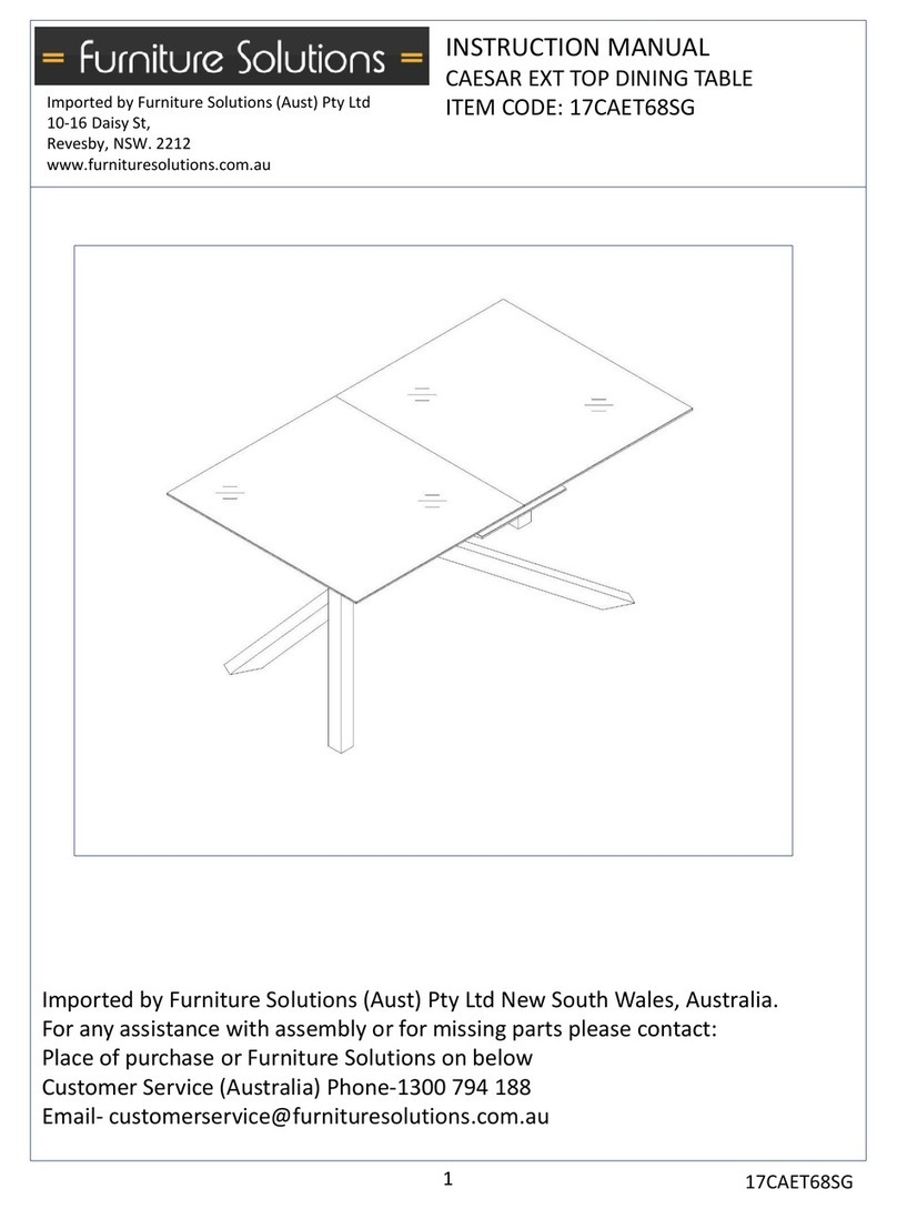 Furniture Solutions CAESAR EXT 17CAET68SG User manual Furniture Solutions CAESAR EXT 17CAET68SG User manual