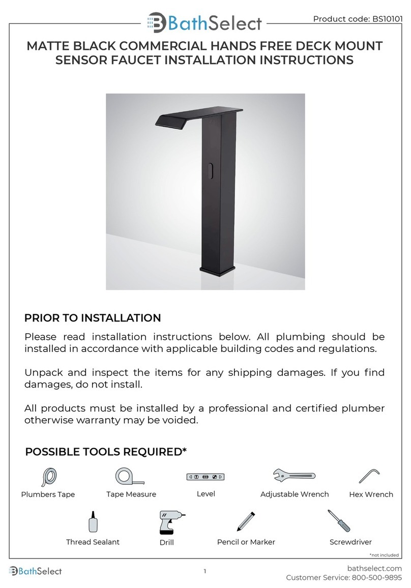 BATHSELECT BS10101 installation instructions
