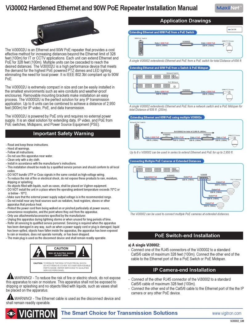 Vigitron MaxiiNet Vi30002 installation manual
