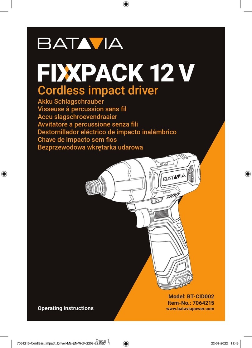 Batavia FIXXPACK BT-CID002 operating instructions