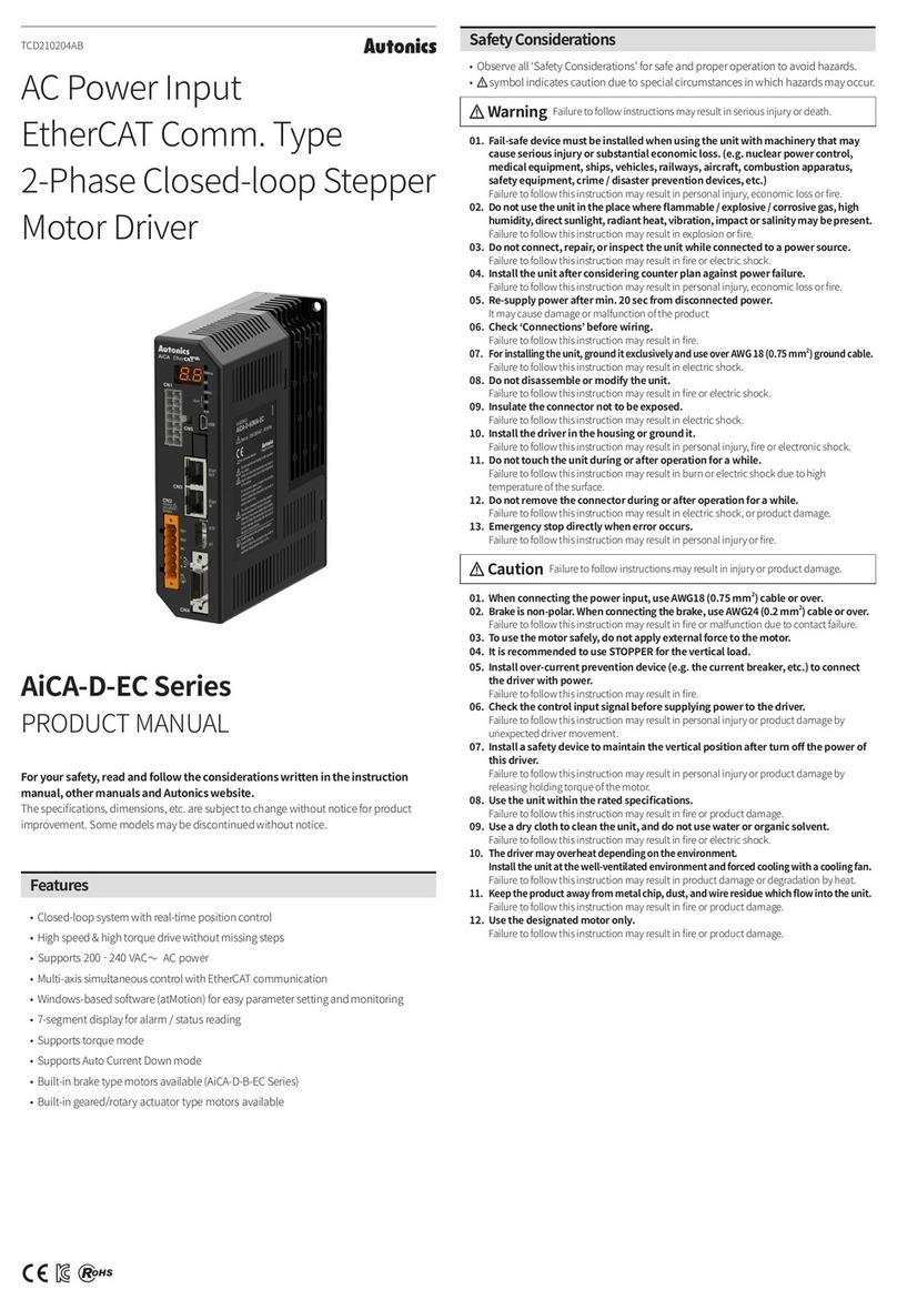 Autonics AiCA-D-EC Series User manual
