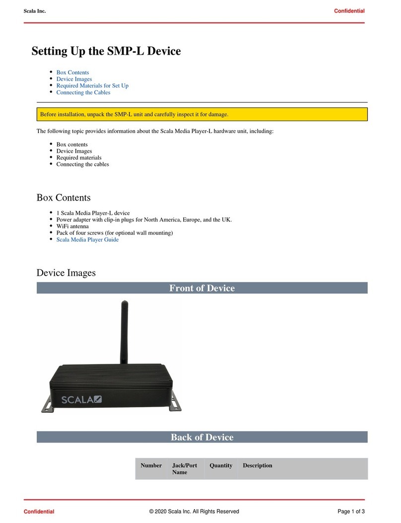 Scala SMP-L User manual