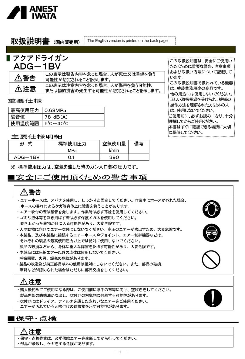 Anest Iwata ADG-1BV instruction manual
