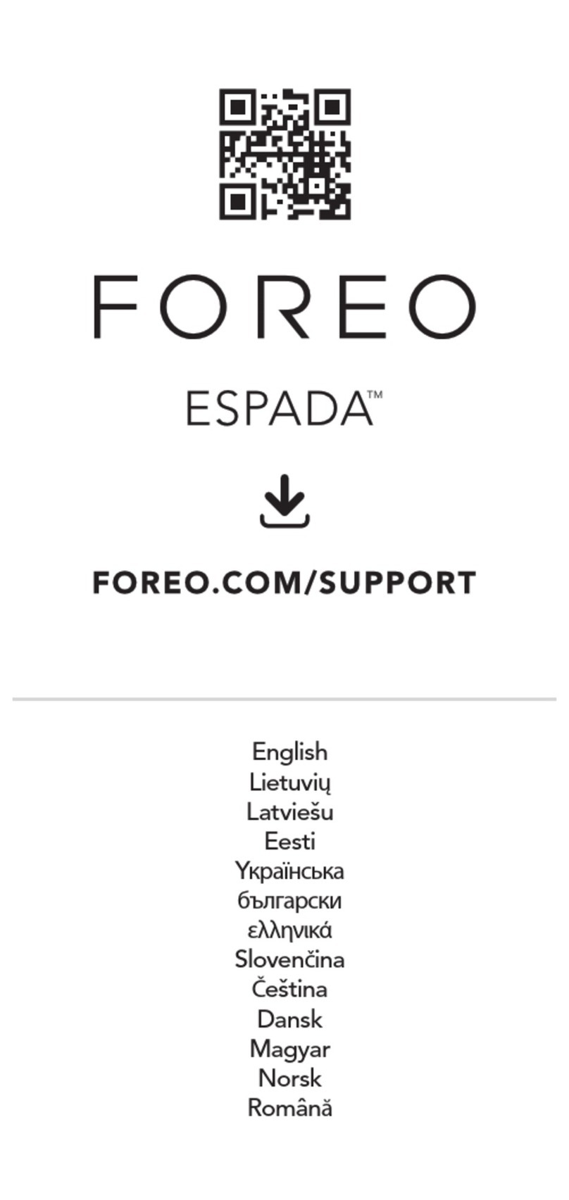 Foreo Espada User manual