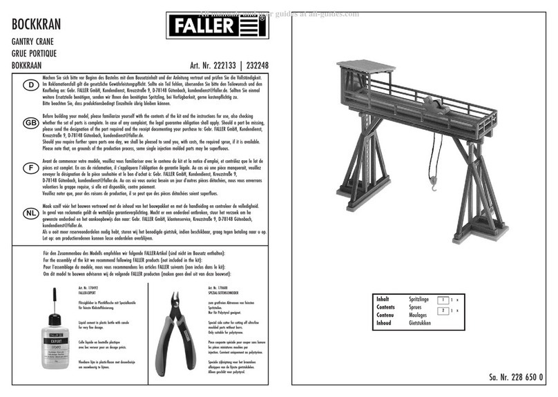 Faller GANTRY CRANE manual