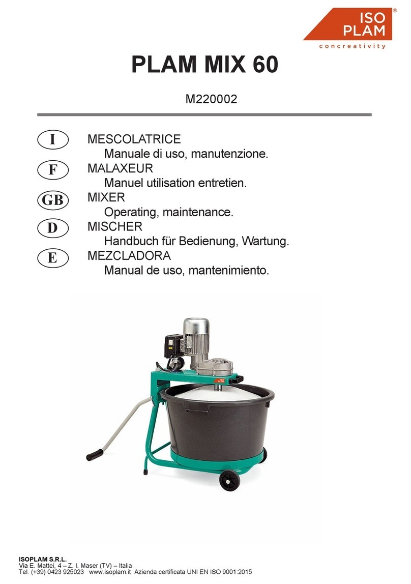 Isoplam PLAM MIX 60 Operating and maintenance