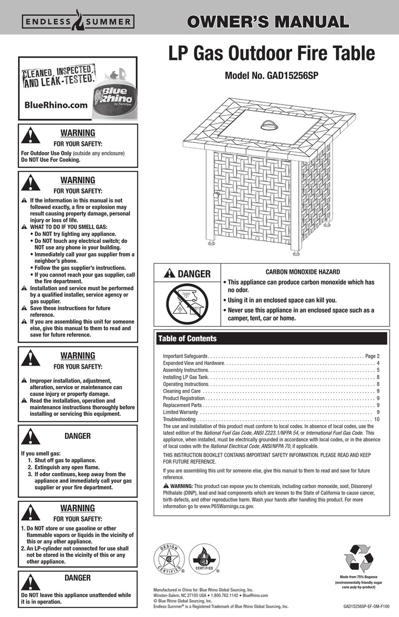 Endless Summer GAD15256SP User manual