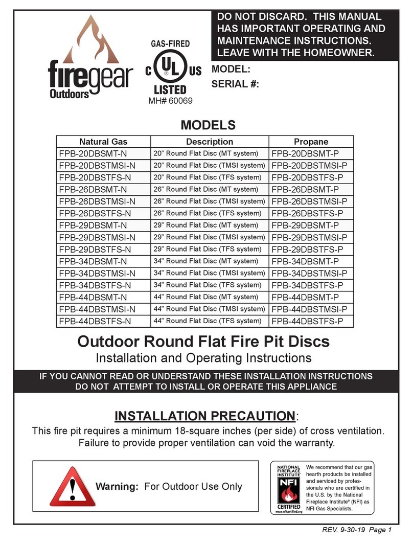 Firegear FPB-26DBSMT-N User manual