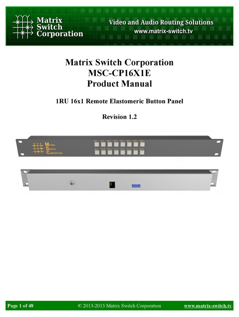 Matrix Switch Corporation MSC-CP16X1E User manual
